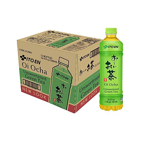 12-Pk 16.9-Oz. Ito En Tea Oi Ocha Green Tea (Unsweetened) $13.30 w/ S&S