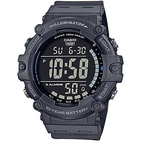 Casio Men's 51.2mm Illuminator AE1500WH Series Digital Watch (Grey) $24