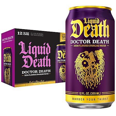 12-Pack 12-Oz Liquid Death Soda-Flavored Sparkling Water (Various Flavors) $7.15 w/ S&S