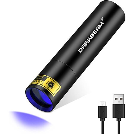 DARKBEAM 365nm UV Rechargeable Black Light Flashlight $7.15