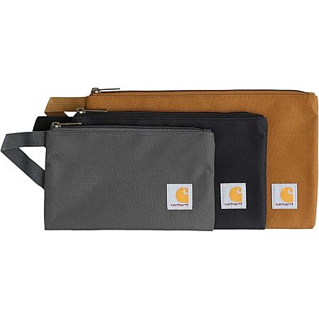 3-Ct. Carhartt Utility Multi-Size Pouch Set (Carhartt Brown / Black / Gravel) $22.30