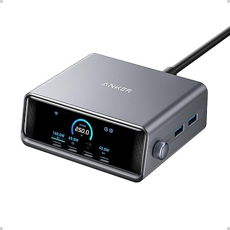 Anker GaN Prime 6-Port up to 250W USB-C Charging Station w/ 2.26" Display $95 + Free S&H