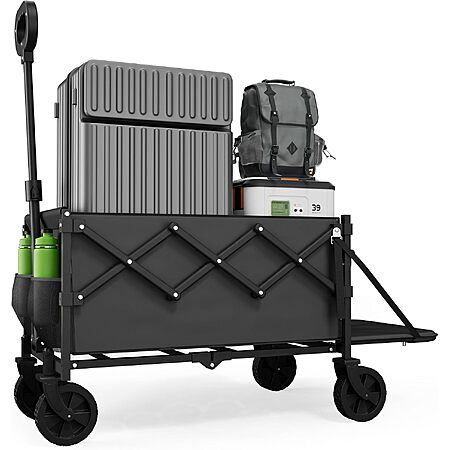 Canpsky 350-Lb Capacity Collapsible Utility Wagon Cart w/ Tailgate (Black) $27.75 + Free S/H