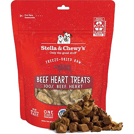 3-Oz Stella & Chewy's Freeze-Dried Raw Single Ingredient Beef Heart Dog Treats $6 w/ S&S (Select Accts)