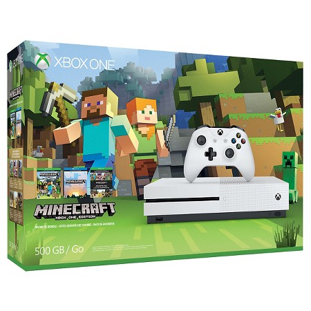 $206 ($195 with REDcard) Xbox One S 500GB Minecraft Favorites Bundle w/Cartwheel - TODAY ONLY - Target B&M