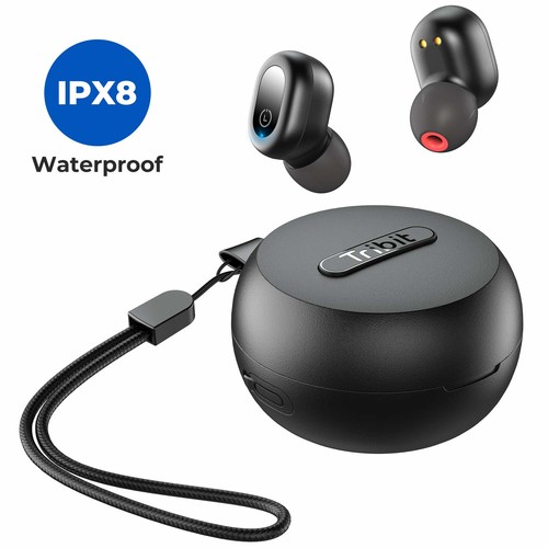 Tribit FlyBuds 1 Wireless Earbuds - 5.0 Bluetooth Earbuds IPX8 Waterproof  w/mic $23.39
