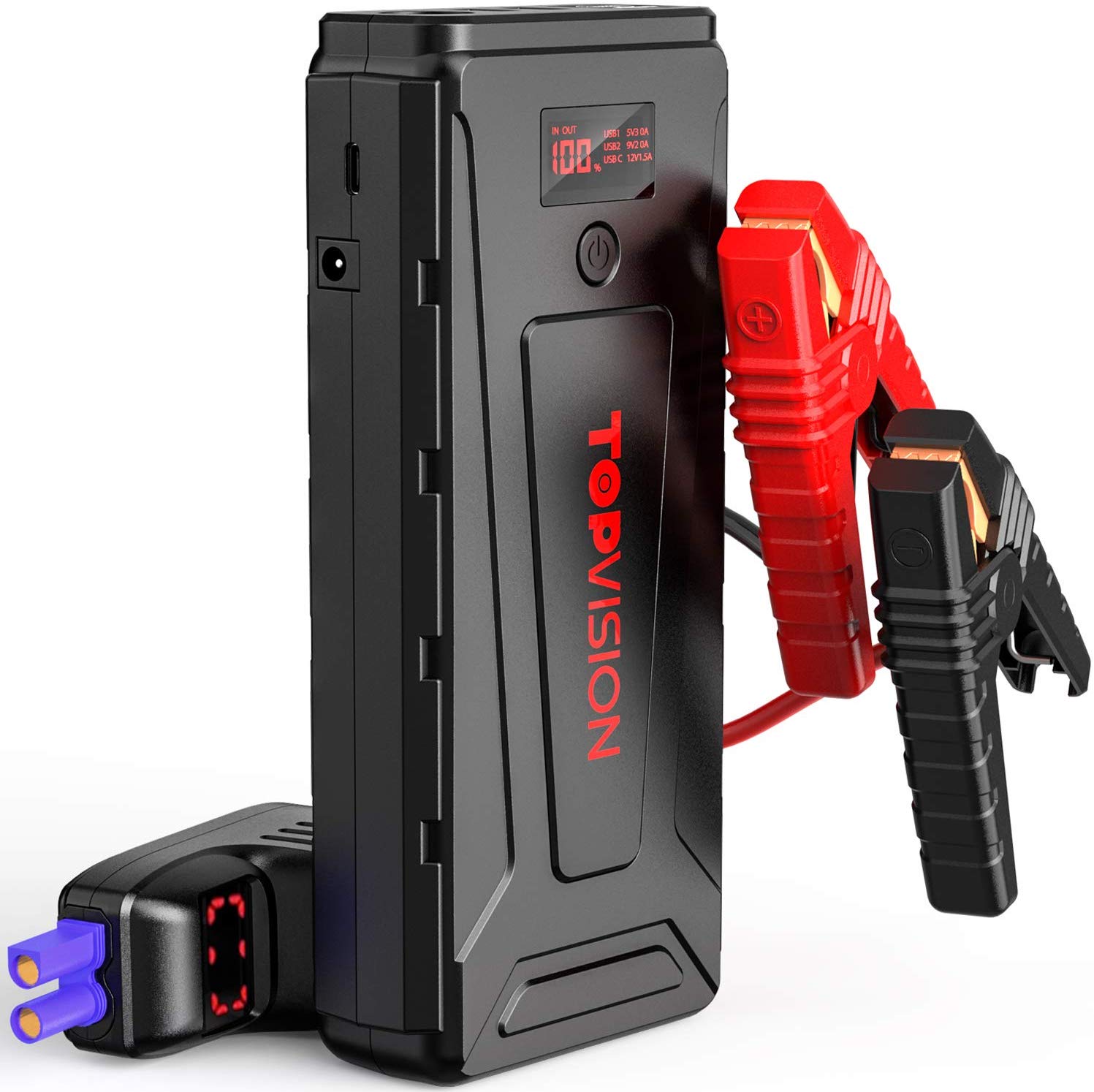 Lithium Ion Jump Starter : TOPVISION G26 20800mAh Booster $62.99 from Amazon