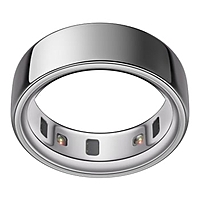 Oura Ring 4 Silver Smart Ring, Exclusive Bundle, Ring + Additional Charger Included - $349.99