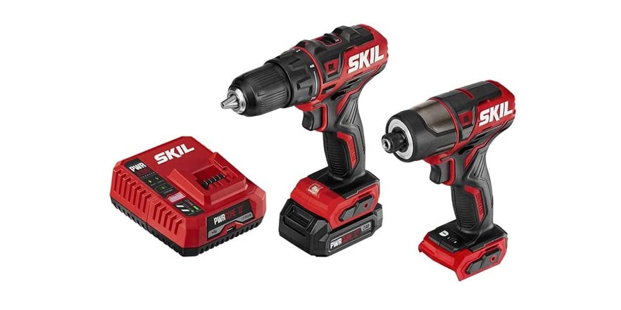 SKIL 12V Brushless 2-Tool Drill Combo Kit + 2.0Ah Lithium Battery + Pwrjump Charger $49.99  (38% off)