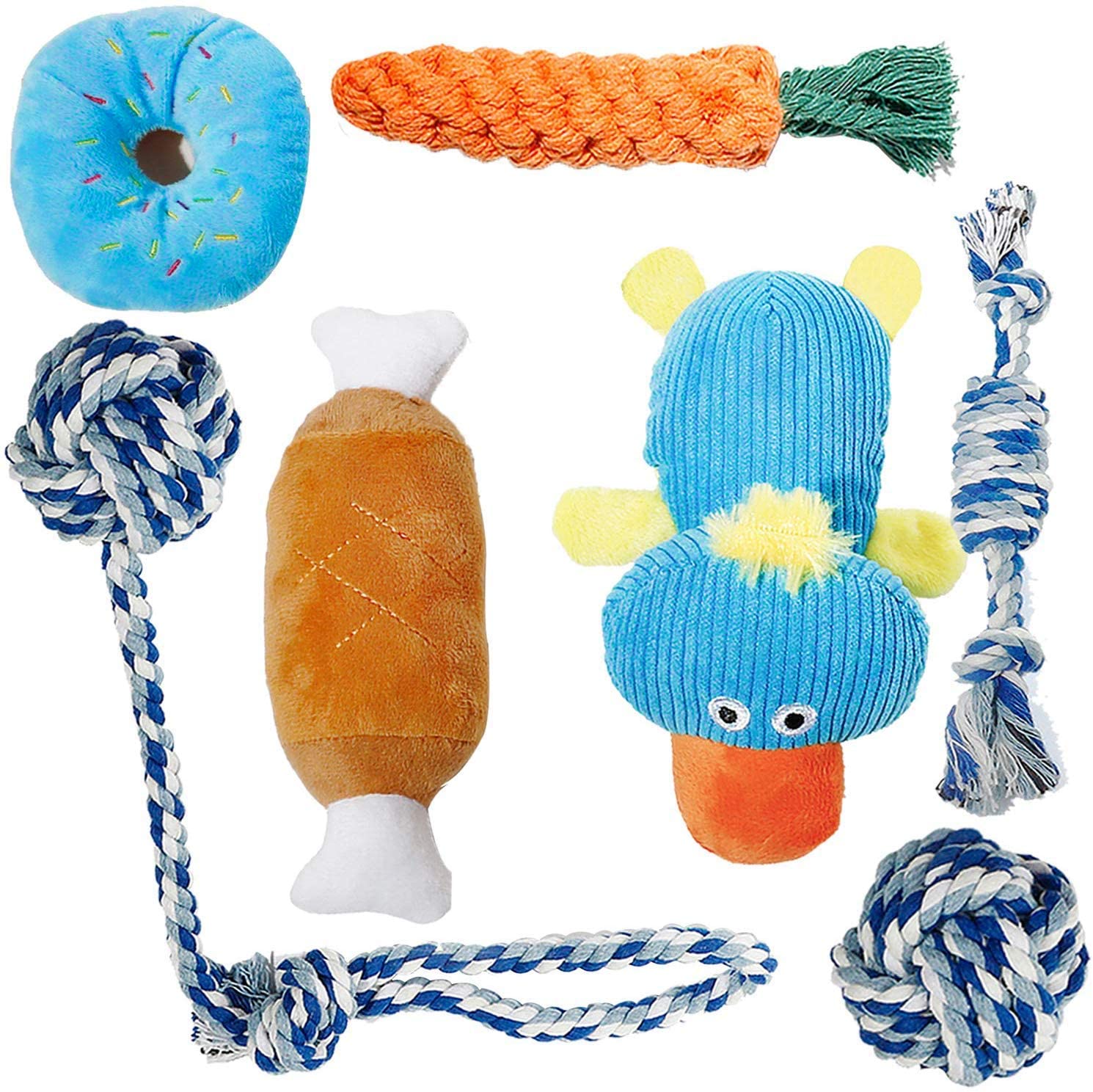 Toozey 7-Pack Non-Toxic and Safe Dog Toys for Teething $6.30
