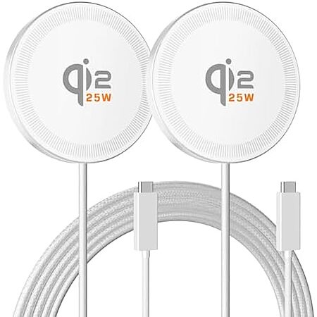 2 Pack 25W Qi2 Magnetic Wireless Charging Pad $8 @ Amazon
