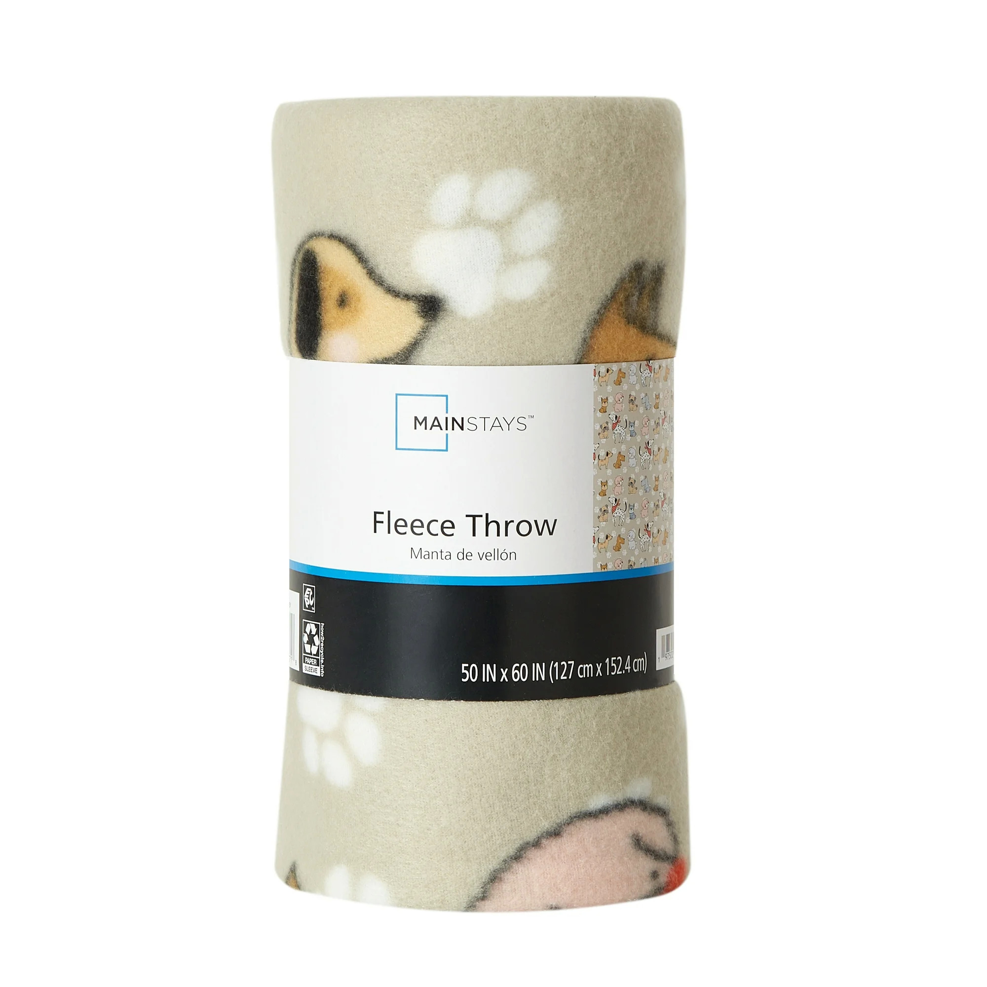 YMMV: Mainstays Fleece Throw Blanket 50" x 60" (Various) $2.50 + Free Store Pickup
