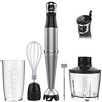 5-in-1 Variable Speed Immersion Handheld Emulsion Blender w/ Chopper, Whisk & Frother  $29.97 + Free Shipping w/ Prime or on $35+