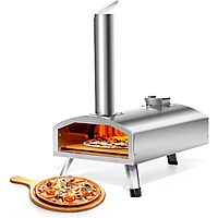 12" Portable Outdoor Stainless Steel Wood Pellet-Fueled Pizza Oven $49.59 + Free Shipping