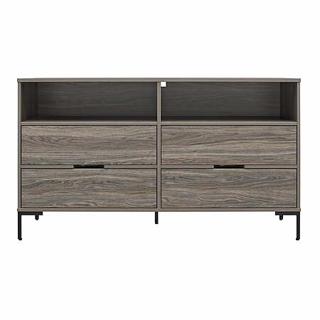 Ameriwood Home Rolland Wide Dresser (Weathered Oak) $129 + Free Shipping