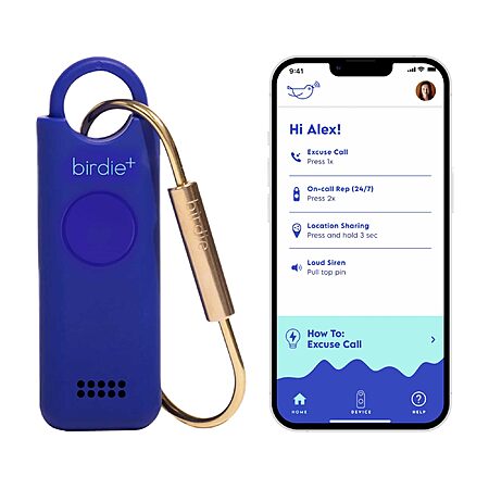 She’s Birdie - Birdie+ Smart Personal Safety Alarm w/ Loud Siren, Key ...