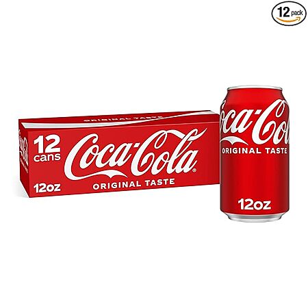 12-Pack 12-Oz Coca-Cola Soda (Original or Zero Sugar) $4.57 w/ S&S + Free Shipping w/ Prime or on $35+