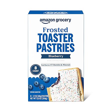 8-Count Amazon Fresh Frosted Toaster Pastries (Blueberry or Cherry) $1. ...