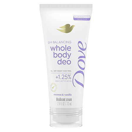 2.5-Ounce Dove Whole Body Deo pH Balancing Deodorant Cream for Women (Coconut & Vanilla) $4.25 w/ S&S + Free Shipping w/ Prime or on $35+