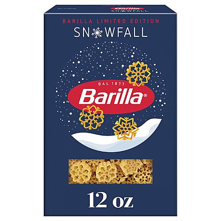 12-Oz Barilla Limited Edition Snowfall Pasta $1.75 w/ S&S + Free Shipping w/ Prime or on $35+