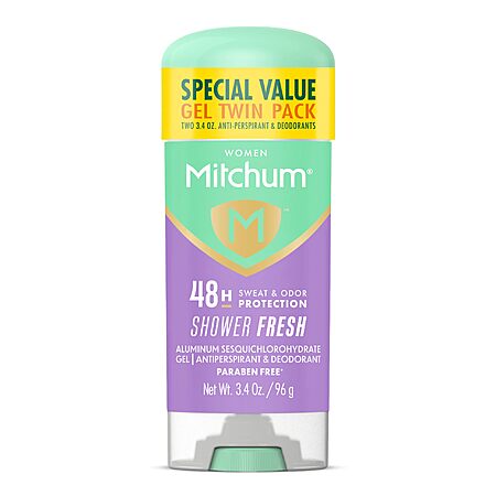 2-Pack 3.4-Oz Mitchum Women's Antiperspirant Deodorant (Shower Fresh) $4.11 ($2.06 Ea) w/ S&S + Free Shipping w/ Prime or on $35+