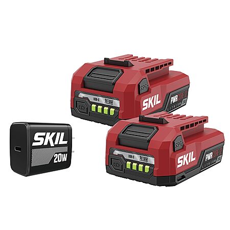 3-Pc SKIL 12V PWR CORE USB-C Battery & Charger Starter Kit w/ (2) 2.0Ah Batteries & 20W PD Charger $49.99 + Free Shipping