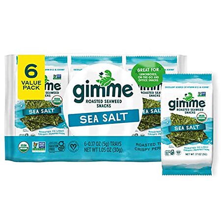 6-Count Gimme Organic Roasted Seaweed Snacks (Sea Salt) $4.41 (74c Ea ...