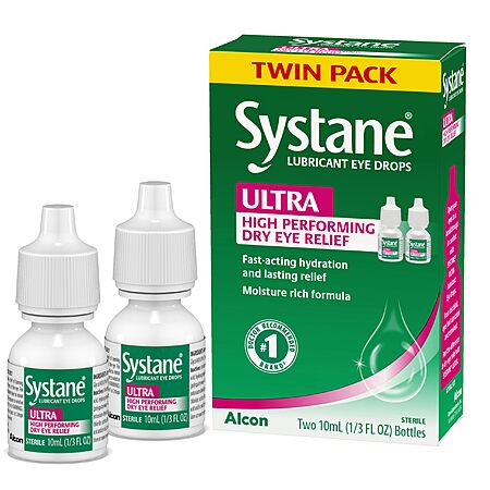 2-Pk 0.33-oz Systane Ultra Lubricant Eye Drops for Dry Eye Relief