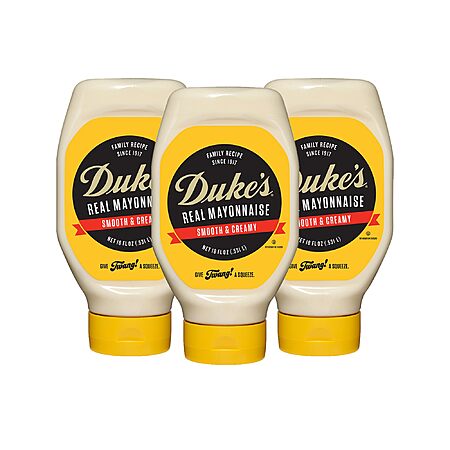3-Pk 18-Oz Duke's Real Mayonnaise Squeeze Bottles