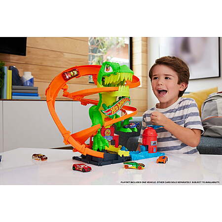 Hot Wheels Diecast City T-Rex Blaze Battle Playset (Dinosaur Nemesis) $20.79 + Free Shipping w/ Walmart+ or on $35+