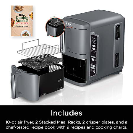 10-Qt Ninja DoubleStack XL 2-Basket 6-in-1 Air Fryer (SL400) $120.00 + Free Shipping