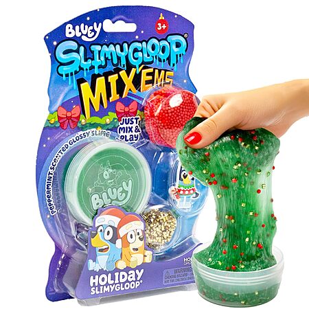 Bluey Holiday SLIMYGLOOP Mix'EMS Peppermint-Scented Glossy Slime w/ 3 Add-Ins & Collectible Charm $2.70 + Free Shipping w/ Prime or on $35+