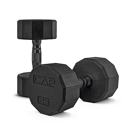 2-Piece 25-Lb CAP Barbell Coated Dumbbell Weight Set $31.99 + Free Shipping w/ Prime or on $35+