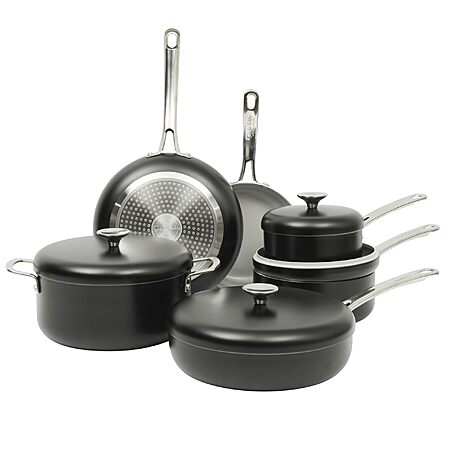 Sur La Table 10-Piece Ceramic Nonstick Forged Aluminum Cookware Set w/ Lids (Black) $68.36 + Free Shipping