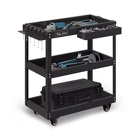 29.5" 330-Lb LiteKon Tool Cart w/ Wheels & 1 Drawer (Black) $85.99 + Free Shipping