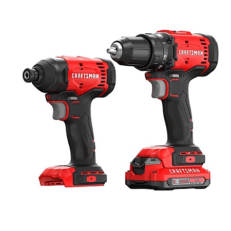Craftsman V20 20V 2-Tool Cordless Drill/Driver & Impact Driver Combo Kit (w/ Battery & Charger) $79 + Free Shipping