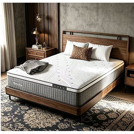 Novilla 12" Hybrid Gel Memory Foam Cooling Mattress (King, Medium Firm) $263.00 + Free Shipping