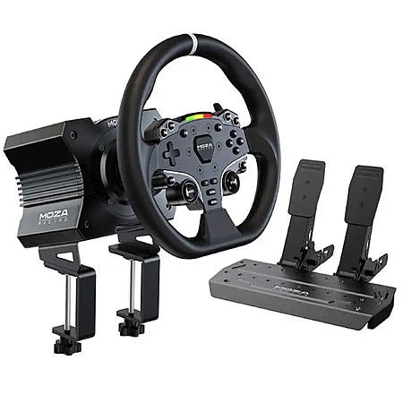 Moza Racing R5 Direct Drive Sim Racing Bundle w/ 5.5Nm Wheelbase, Steering Wheel & Pedals (Black) $349.99 + Free Shipping
