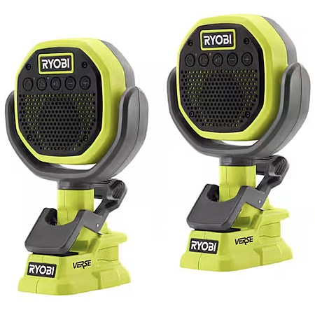 2-Pack Ryobi ONE+ 18V Cordless VERSE Clamp Speaker (Tools Only) $66.00 + Free Shipping