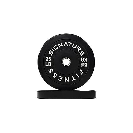 Fitvids 35LB 2" Olympic Bumper Weight Plates w/ Steel Hub (Pair) $49.99 + Free Shipping w/ Prime or $6 Fee per Order