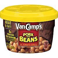 Van Camp's Pork & Beans Microwavable Cups, 7.25 oz (Pack of 12)~$7.70 @ Amazon~Free Prime Shipping!
