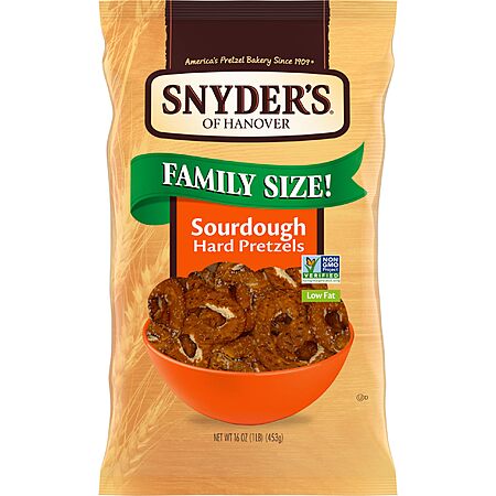 16-oz Snyder's of Hanover Sourdough Hard Pretzels $2.55 w/ Subscribe & Save