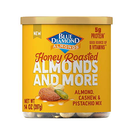 Blue Diamond Almonds & More,Honey Roasted Flavored Almonds,Cashews & Pistachios,14 oz.~$5.44 W/Walmart Cash @ Walmart~Free Pickup Or Delivery W/Walmart+