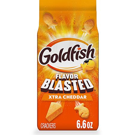 Goldfish Flavor Blasted Xtra Cheddar Cheese Crackers, Baked Snack Crackers, 6.6 oz Bag~$1.87 Each With Multibuy & S&S @ Amazon.