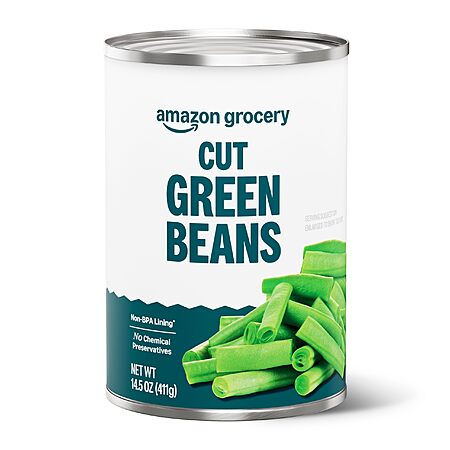 Amazon Grocery, Cut Green Beans, 14.5 Oz (Previously Amazon Fresh, Packaging May Vary)~$0.66 After Coupon & S&S @ Amazon