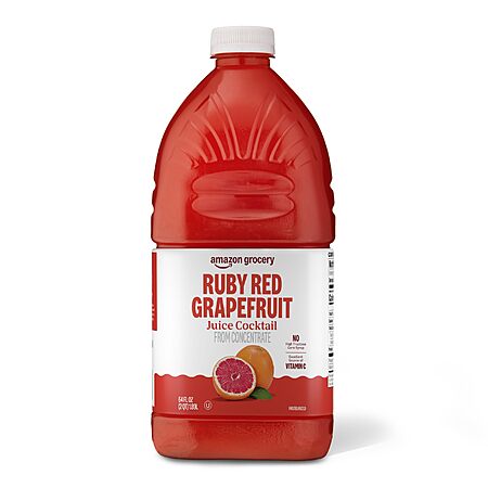 Amazon Grocery, Ruby Red Grapefruit Juice Cocktail, 64 Fl Oz ...