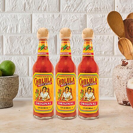 Cholula Hot Sauce Multipack, Original, Product of Mexico, Gift Set Includes Three 12 Fl Oz Bottles, Blend of Arbol & Piquin Peppers with Spices 3 count~$11.37 With S&S @ Amazon
