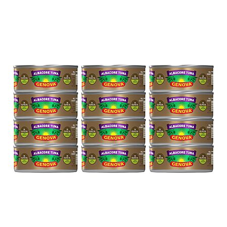 Genova Premium Albacore Tuna in Olive Oil, 5 Ounce Cans (Pack of 12), Low Sodium, Wild Caught Canned Tuna, Solid White~$22.01 After Coupon & S&S @ Amazon