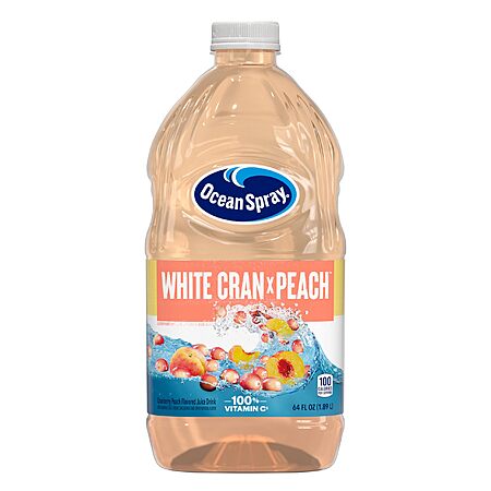 Ocean SprayÂ® White Cran-Peach Juice Drink, 64 Fl Oz Bottle (Pack of 1)~$2.37 With S&S @ Amazon (2 replies)