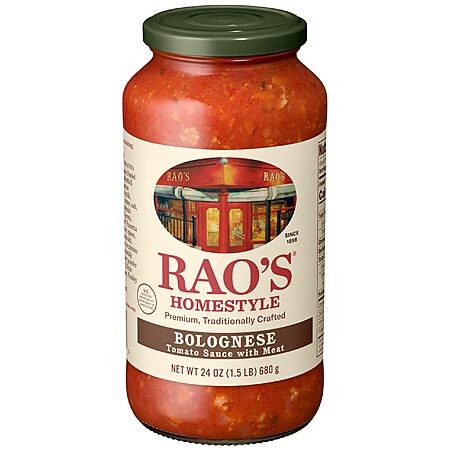Rao's Homemade Bolognese Sauce 24 oz, Tomato Sauce, All Purpose, Keto Friendly Pasta Sauce, Premium Quality Tomatoes from Italy~$3.97 After Coupon & S&S @ Amazon